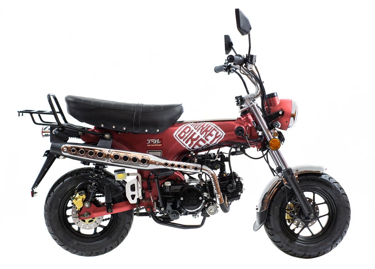 Monkey Bike Dax 125cc, color rojo mate