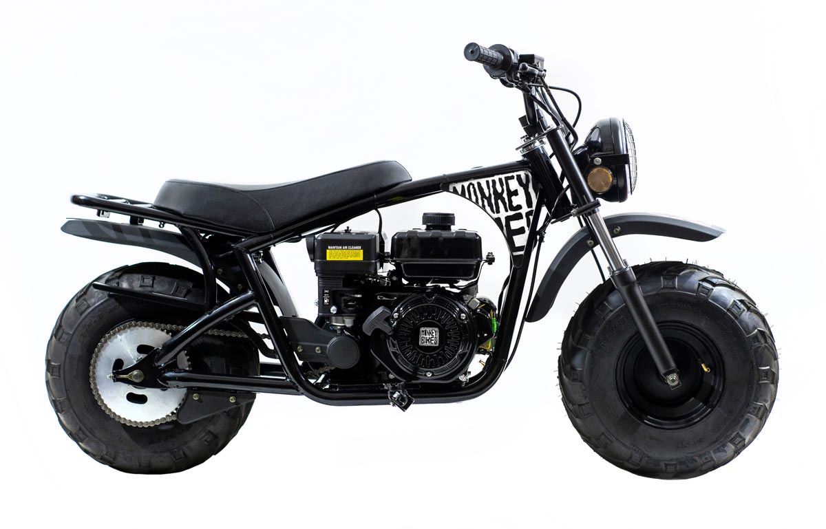 Mokey bike Predator color negro con adhesivos en blanco